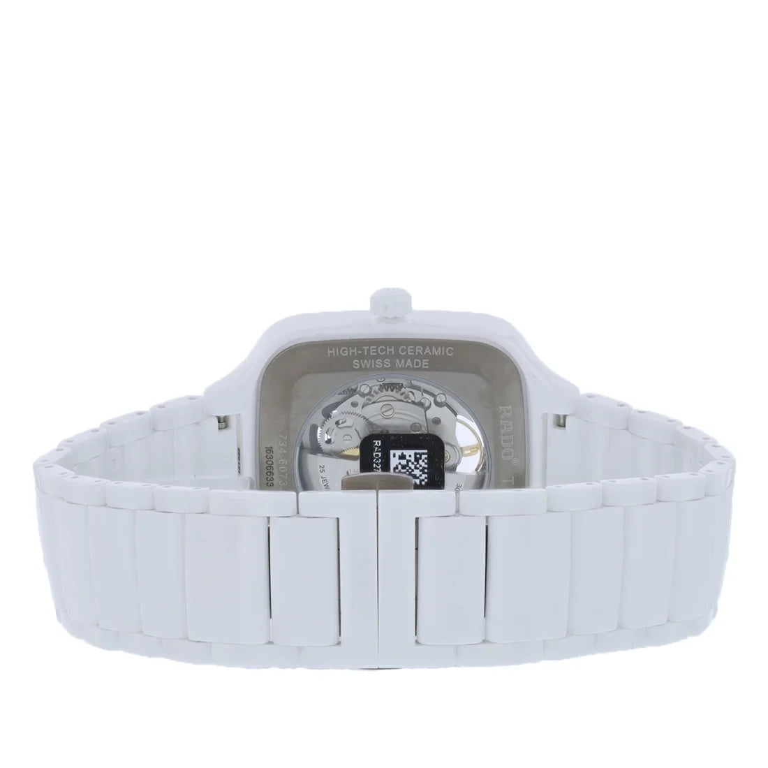 Pre-Owned Rado True Sizequare Unisex Ivory Ceramic Sizewiss Automatic Watch R27073702