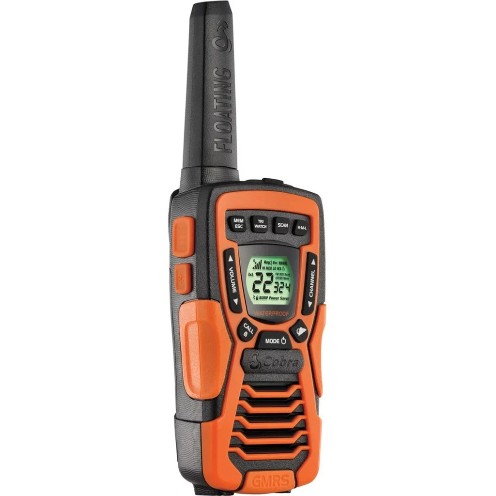 COBRA ACXT1035R FLT Floating Walkie Talkies- Waterproof, Rechargeable, Long Range up to 37-Mile Two Way Radio with NOAA Weather Alert & VOX ( 2 Pack )