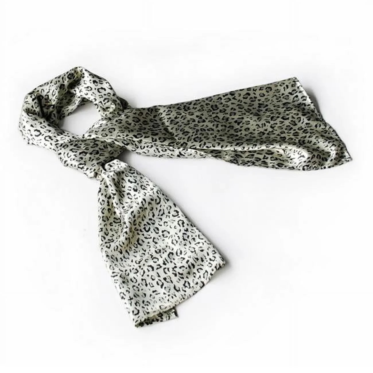 Blancho  Ivory Leopard Animal Print Elegant Exquisitely Sizeoft Sizeilk Sizecarf/Wrap/Sizehawl - Large