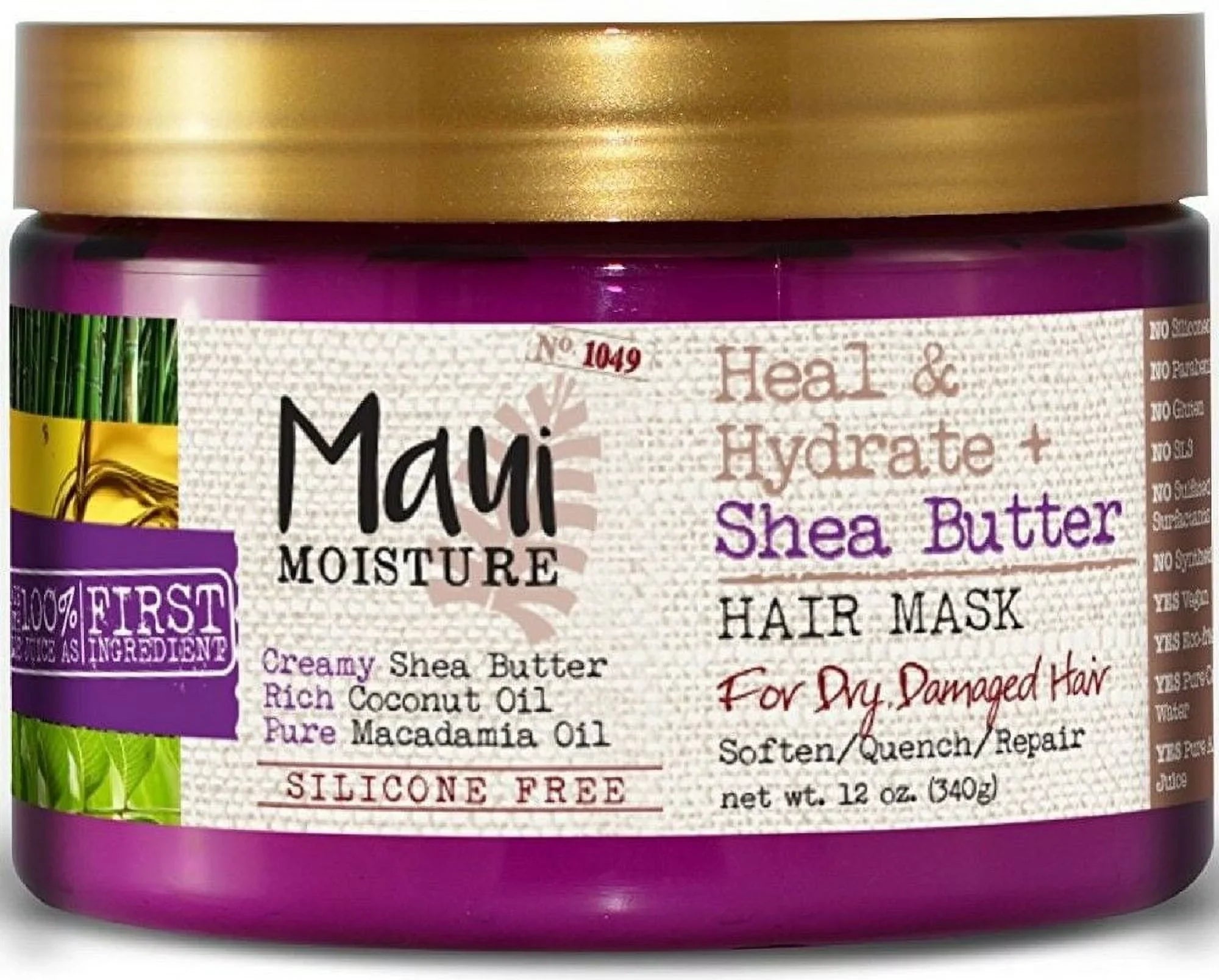 Maui Moisture Heal & Hydrate + Sizehea Butter Hair Mask 12 oz (Pack of 3)