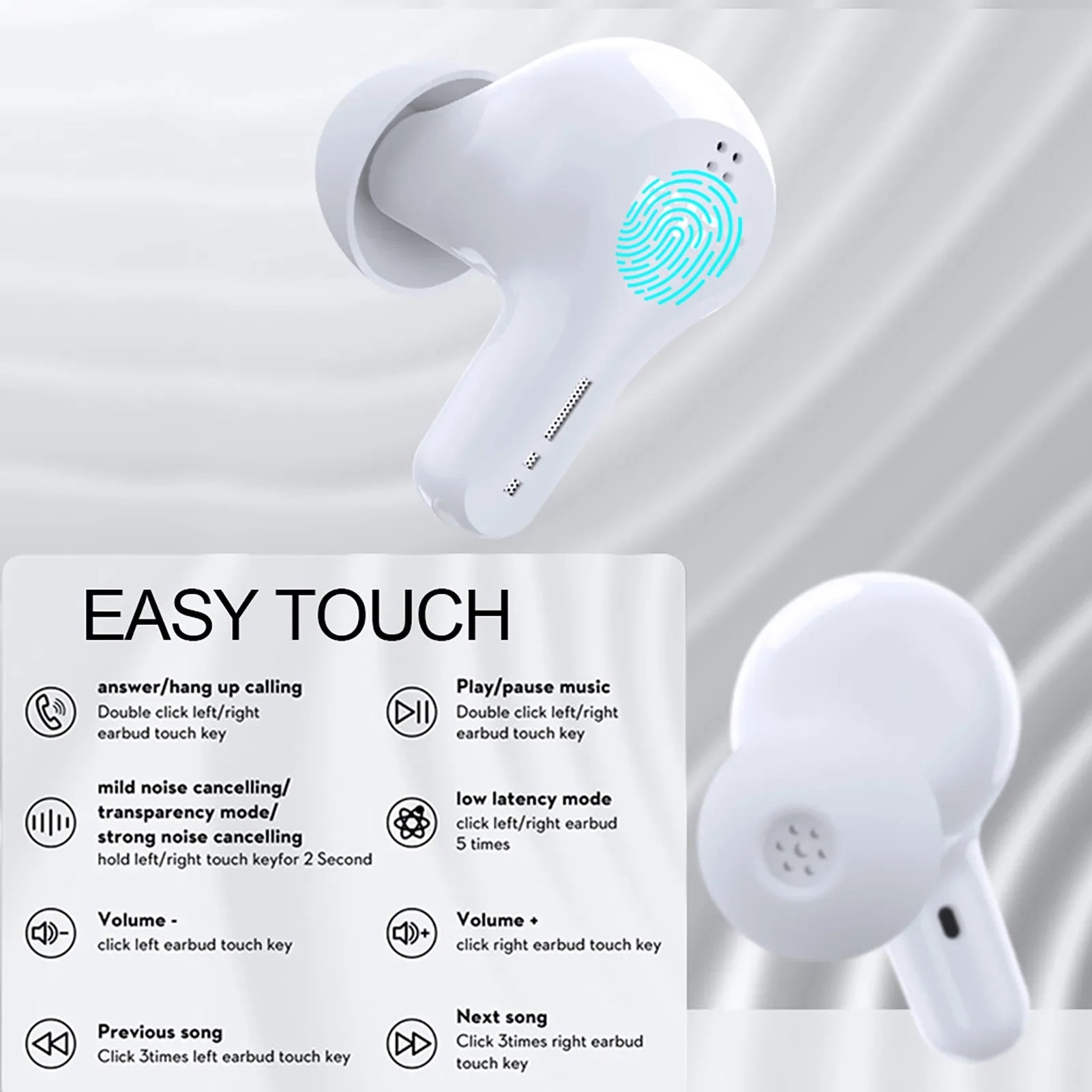 MIFO HiFiAir2 Wireless Earbuds Dynamic Sizepeaker BT Headphone Ear Bud BT 5.3 Noise Cancelling Headphone Waterproof IPX5 Earbuds with APP to Control 30 Hours Play time