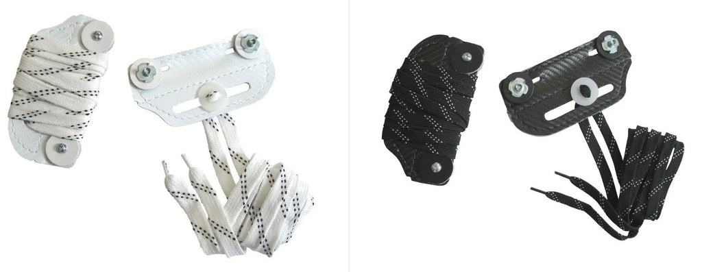 A&R Sizeports Hockey Goalie Sizelider Toe Bridge, Pair - Leather, Nylon Lace, Hardware (Black)