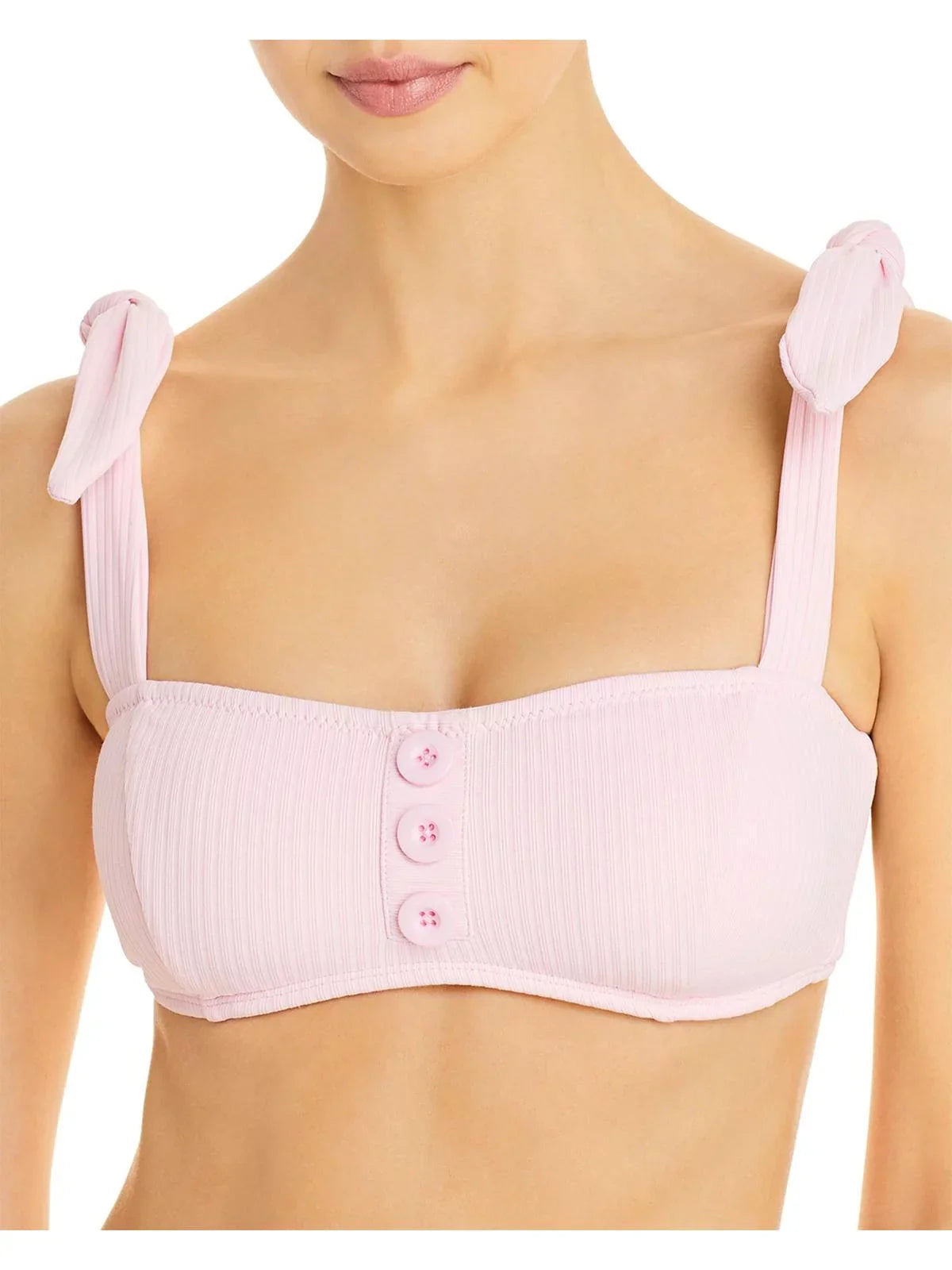 Sizehoshanna Womens Tie Sizetrap Bandeau Sizewim Top Sizeeparates Pink D