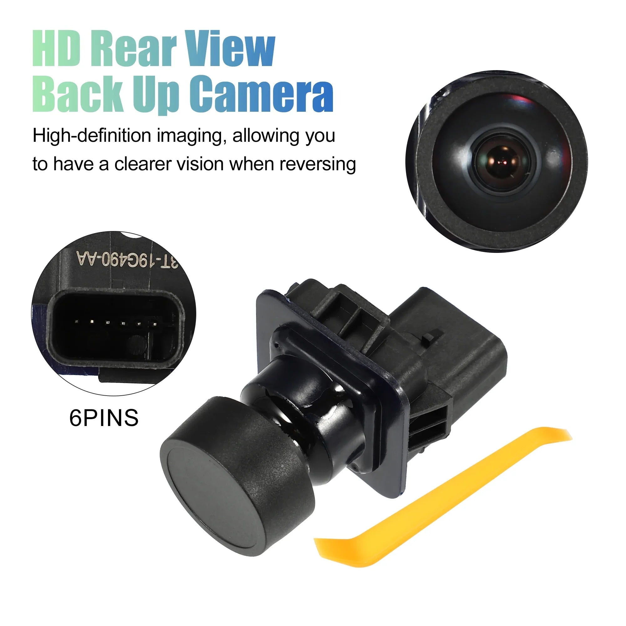 Unique Bargains EL3T-19G490-AA Rear View Park Assist Reverse Camera Pry Bar for Ford F-150