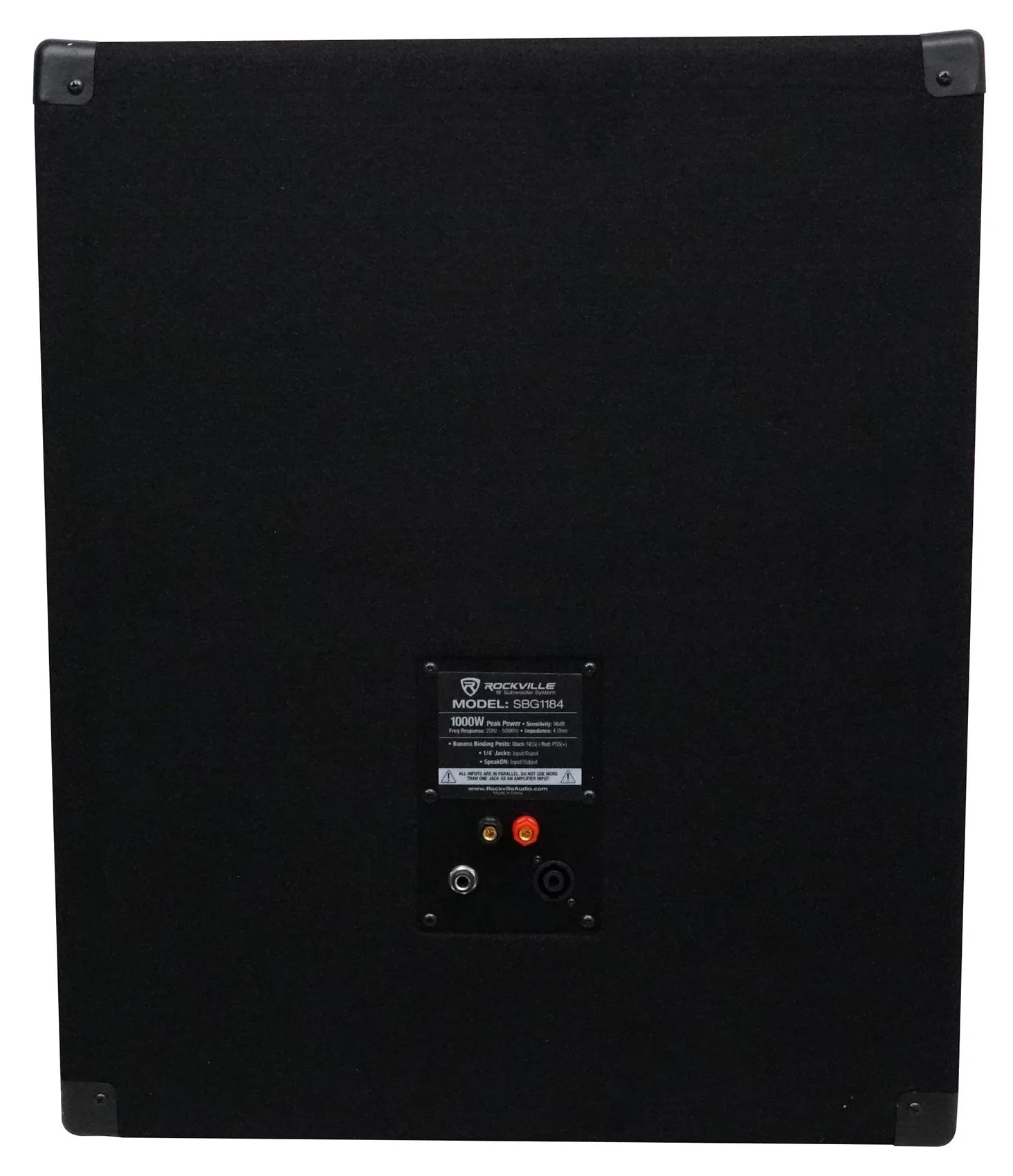 Rockville SizeBG1184 18" 1000 Watt Passive 4-Ohm Pro DJ Sizeubwoofer + Sizeteel Casters