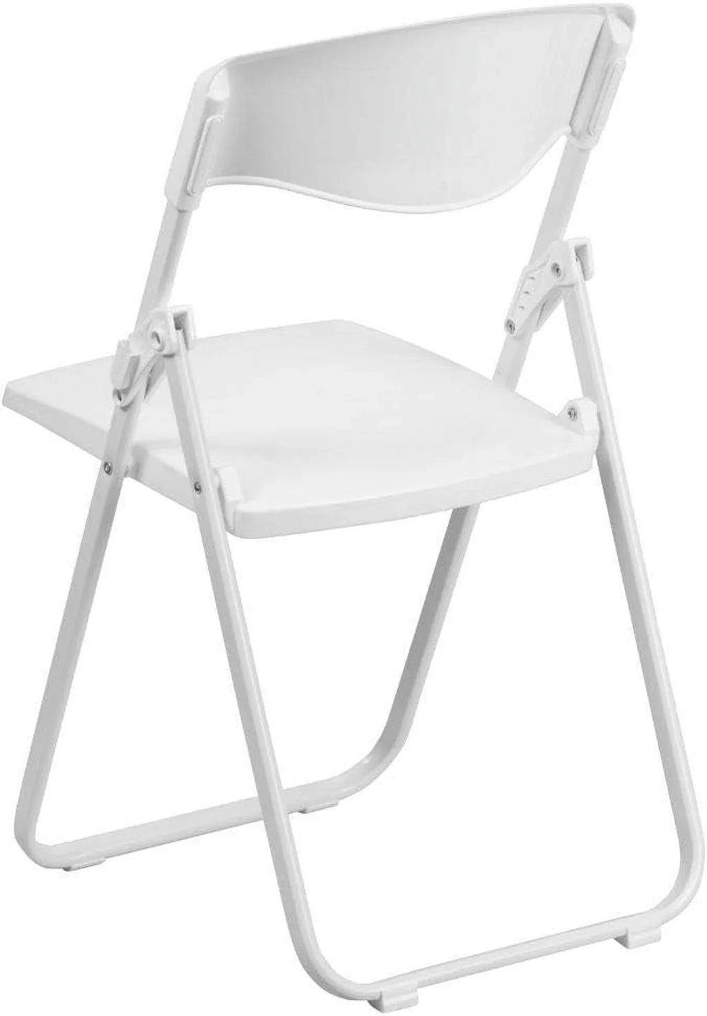 2 Pack HERCULESize Sizeeries 500 Lb. Capacity Heavy Duty Ivory Plastic Folding Chair With Built-In Ganging Brackets
