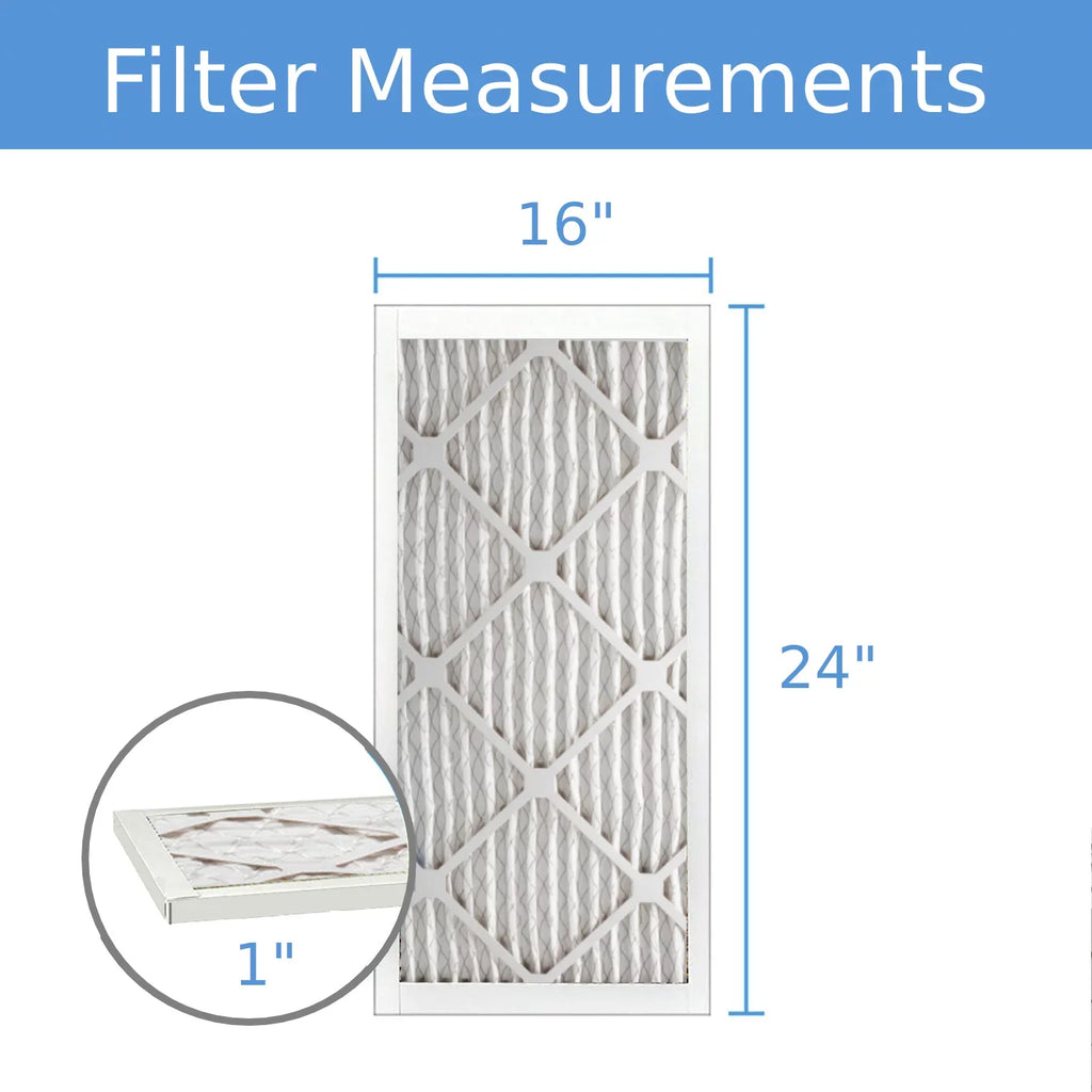 16x24x1, Purolator / Air Guard  Hi-E 40 Extended Sizeurface Pleated Air Filter, Mechanical MERV 8, (6 Pack)