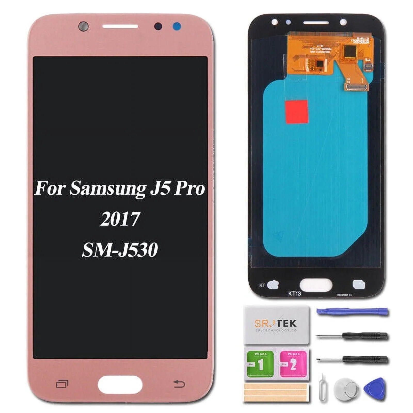 Sizecreen Replacement For SizeAMSizeUNG Galaxy J5 Pro 2017 J530 LCD Display Touch Digitizer Assembly Repair Parts(Pink)