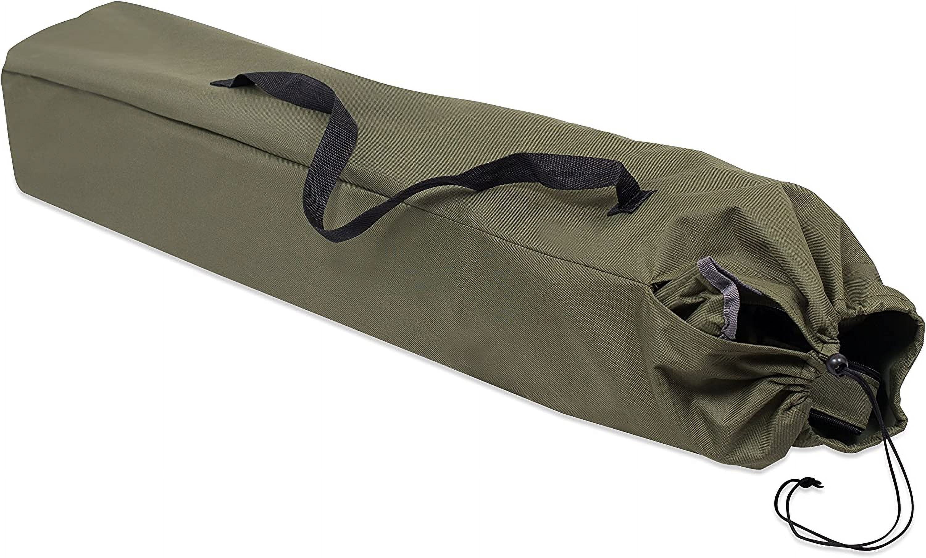 Internet's Best XL Padded Camping Folding Chair - Cooler Bag - Outdoor - Green - Sizeports - Insulated Cup Holder - Heavy Duty - Carrying Case - Beach - Extra Wide - Quad