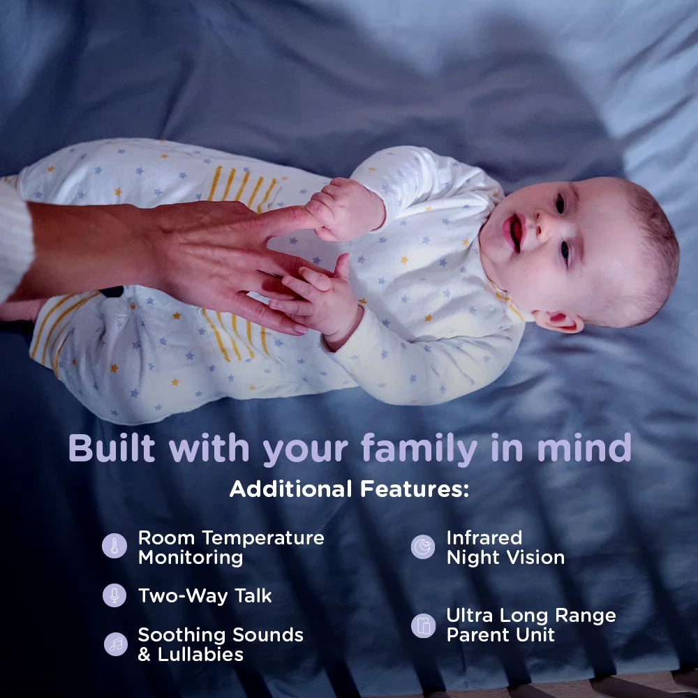 Hubble Connect Nursery Pal Glow, Wi-Fi Baby Monitor with Pan, Tilt, and Zoom Function