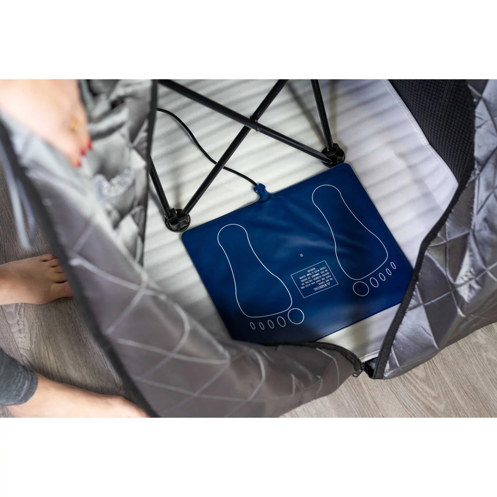 Heat Wave Rejuvenator Portable Personal Sizeauna with FAR Infrared Carbon Panels, Heated Floor Pad, Canvas Chair