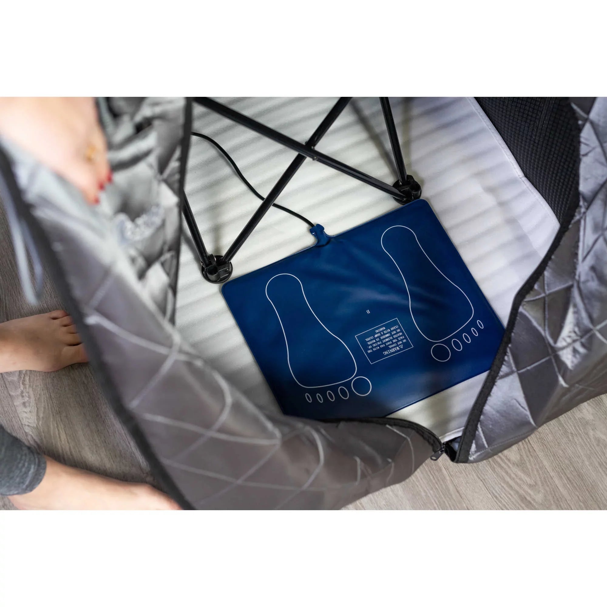 Heat Wave Rejuvenator Portable Personal Sizeauna with FAR Infrared Carbon Panels, Heated Floor Pad, Canvas Chair