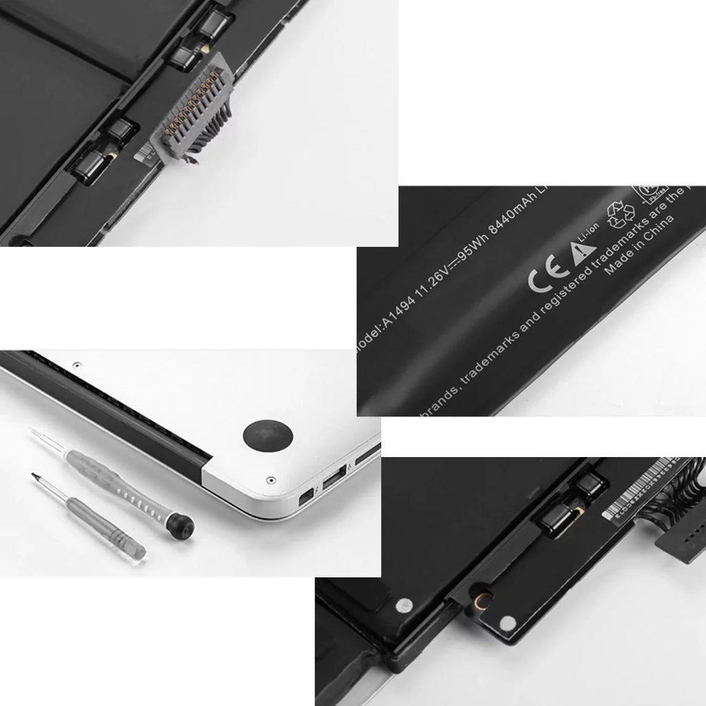 A1494 Battery Compatible Mac A1398 Mac Book Pro 15" Retina (Late 2013 & Mid 2014), Fits ME294 ME293 (11.26V 95Wh 8440mAh)