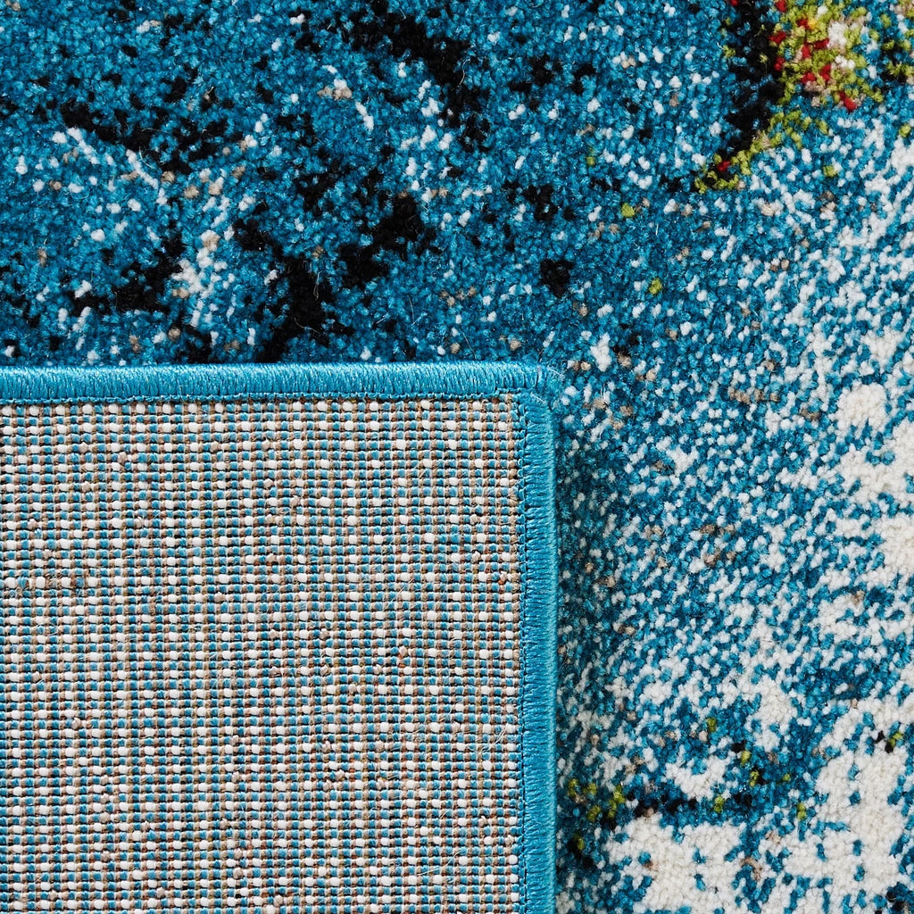 SizeAFAVIEH Glacier Nazca Abstract Area Rug, 2'7" x 5', Blue/Gold