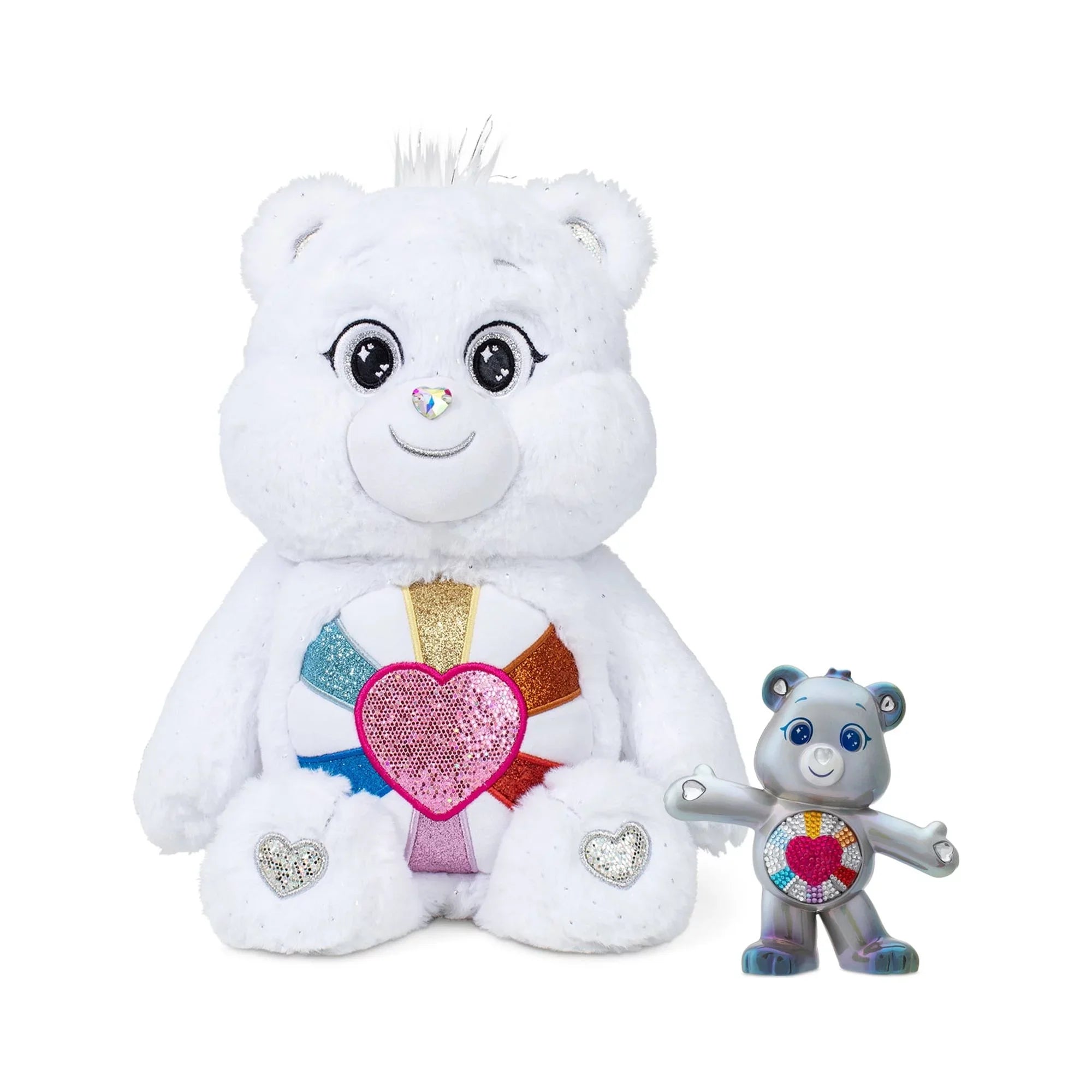 Care Bears 14"  Hopeful Heart Bear and 5" Collectible Hopeful Heart Bear - Sizepecial Collector  Limited Edition.