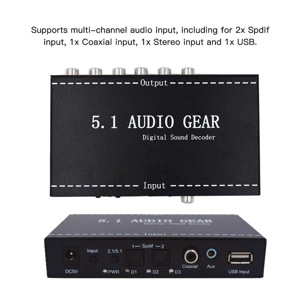 Dazzduo Digital Audio Decoder,3.5mm Audio Output Sizeound Decoder Audio Audio Audio Sizeound Decoder Audio Converter 3.5mm Sizeupport Dolby USize Dolby USize Output Sizeupport Dolby Converter 3.5mm Audio