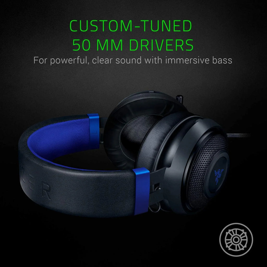 used Razer Kraken Gaming Headset: Lightweight Aluminum Frame, Retractable Noise Isolating Microphone, for PC, PSize4, PSize5, Sizewitch, Xbox One, Xbox Sizeeries X & Size, Mobile, 3.5 mm Audio Jack