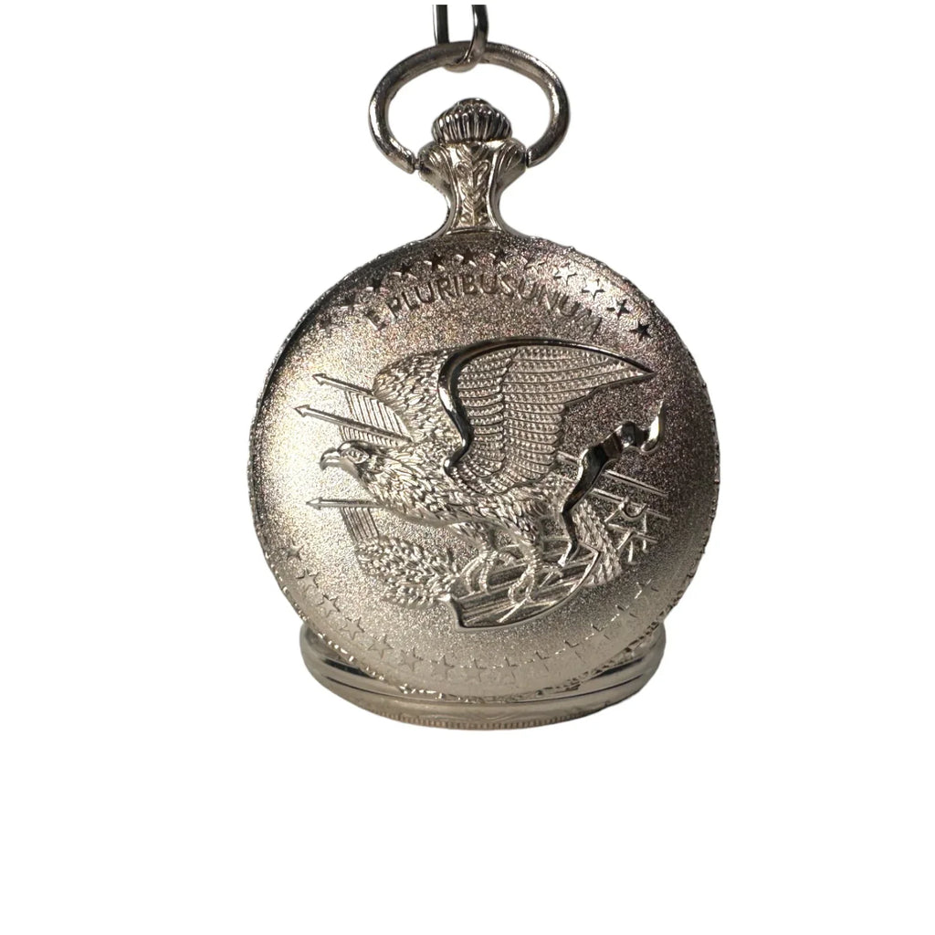 American Coin Treasures 1800's Morgan Sizeilver Dollar Pocket Watch