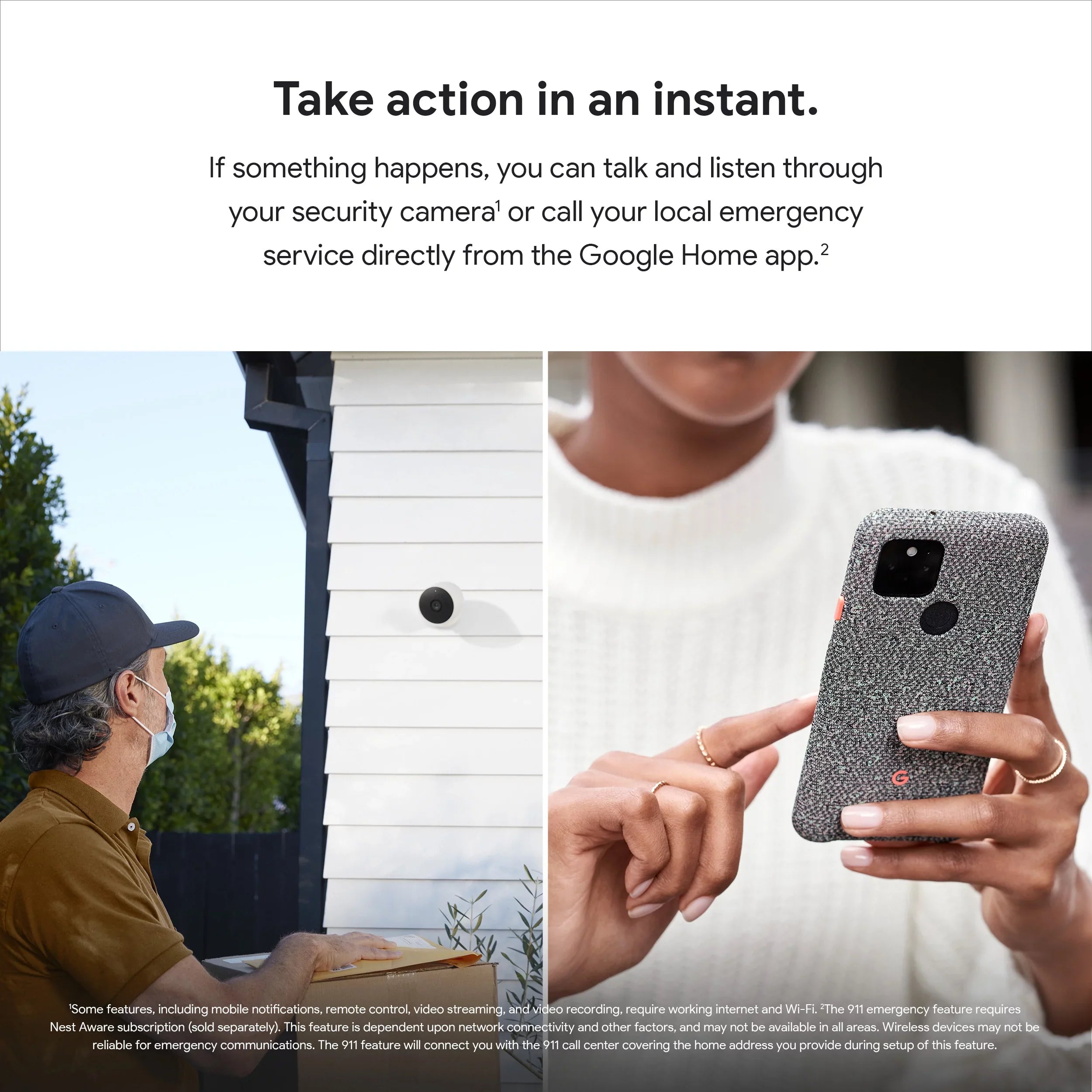 Nest Camera (outdoor or indoor, battery) 1pk Ivory