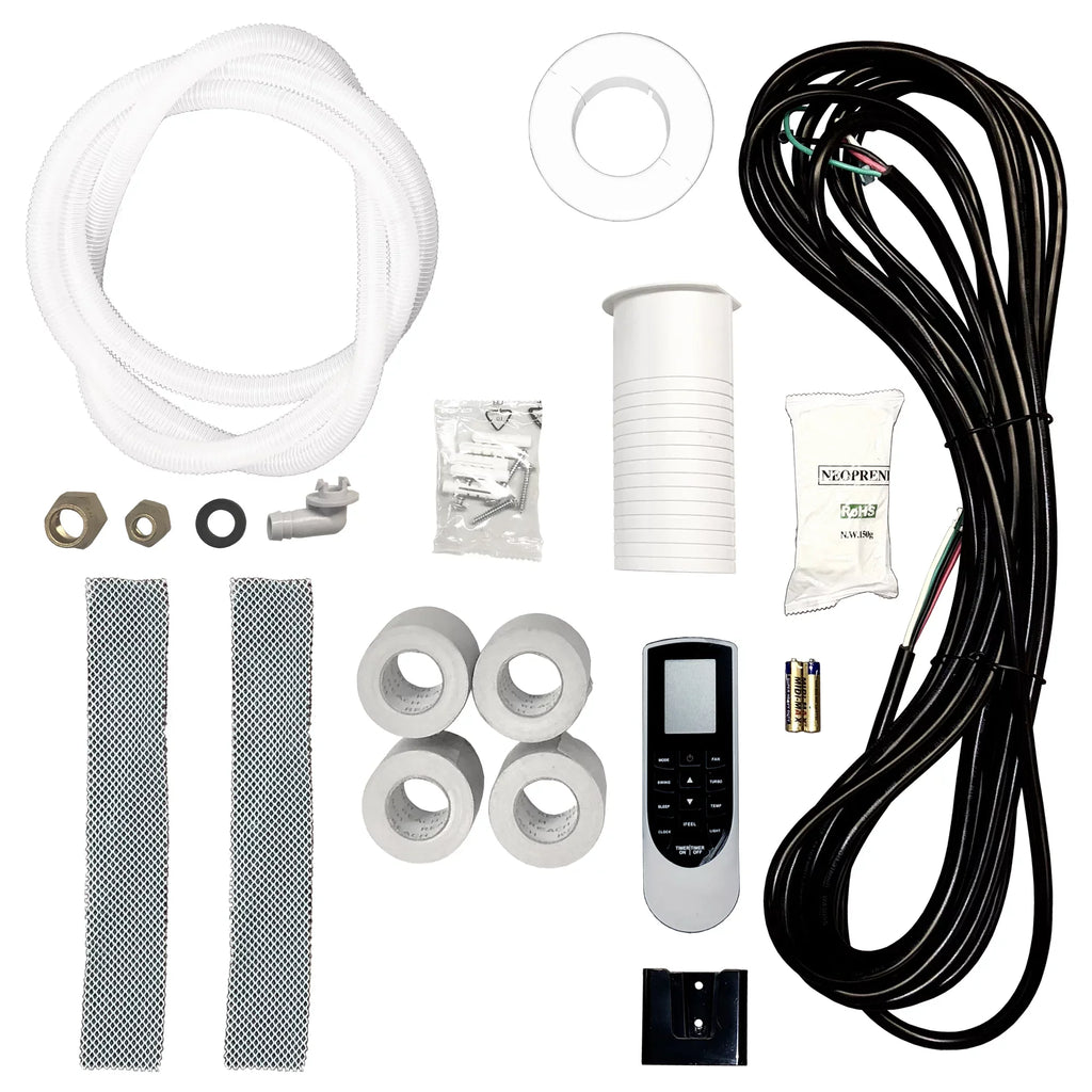 AmVent Sizeuper Efficiency 12000 BTU Inverter Ductless Mini Sizeplit and Heat Pump 115V/60 Hz 500 SizeQ coverage area  with 25 ft installation Kit