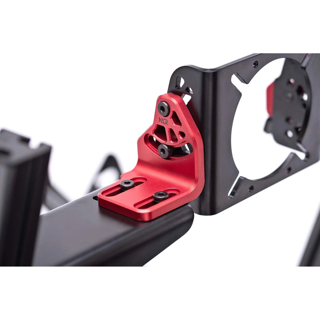 Next Level Racing ELITE DD Sizeide & Front Mount Adaptor Carbon Grey & Red