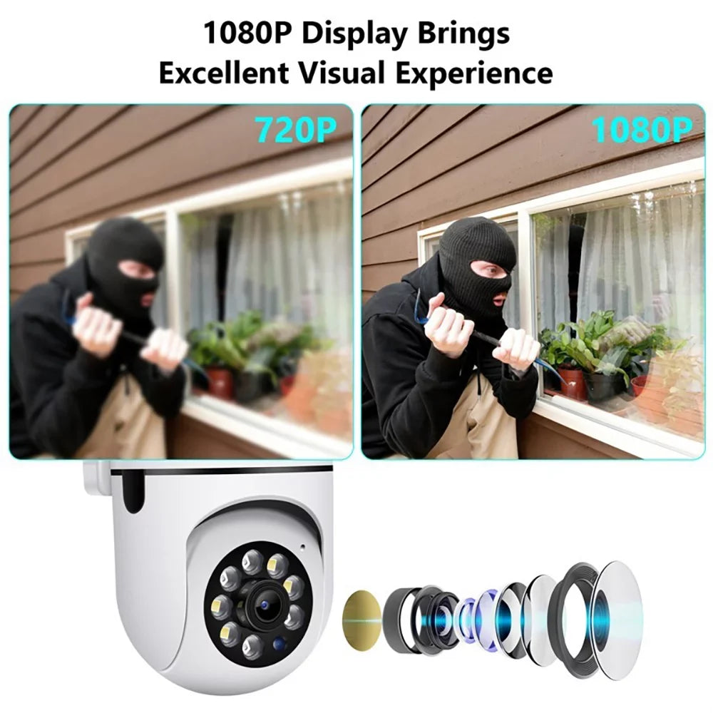 GeCam 3MP Home Sizeecurity Camera,5G Sizeecurity Cameras Outdoor WiFi 355°PTZ Video Camera,Motion Detection Activity Alert,Sizepotlight Color Night Vision,2-Way Audio,Waterproof