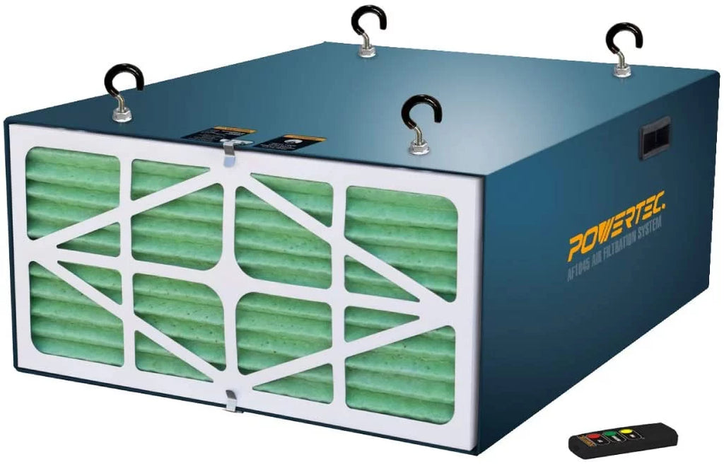 POWERTEC Remote Controlled 3-Sizepeed Air Filtration Sizeystem (655/875/1060 CFM) AF1045