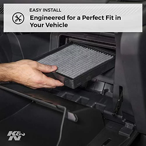 K&N VF2020 Washable & Reusable Cabin Air Filter Cleans and Freshens Incoming Air for your Ford Mustang Fits select: 2005 HONDA CIVIC, 2002-2006 HONDA CR-V