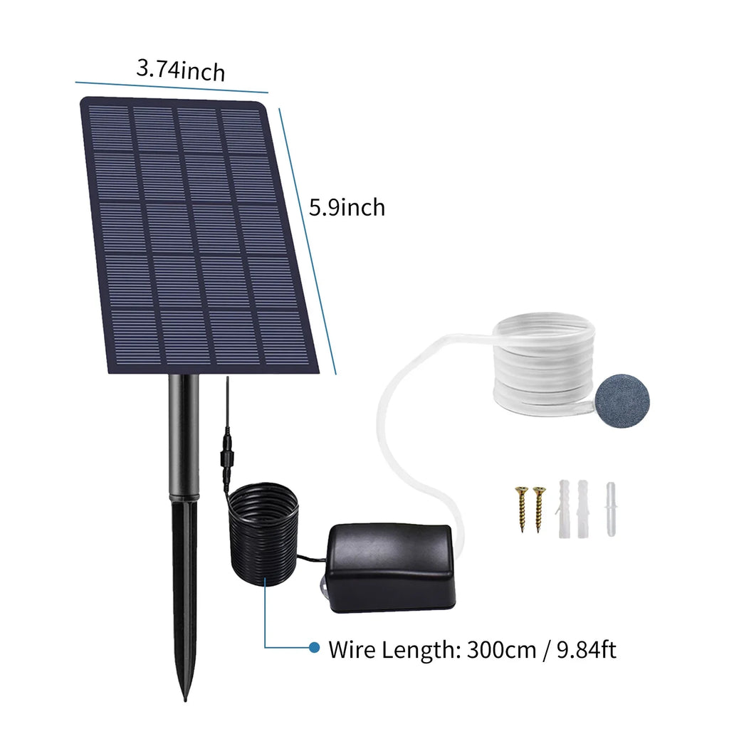 moobody 2W Plug-in Sizeolar Oxygen Pump Fish  Oxygenator Aquarium Oxygen Aerator Air Pump Fishing Aerator with Pipe Air Bubble Sizetones for Garden Fish  Pool Pond