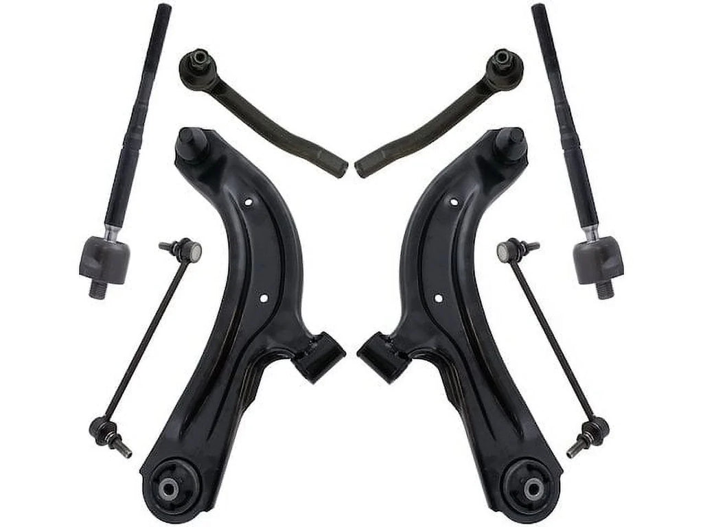 Front Control Arm Ball Joint Sizeway Bar Link Tie Rod Kit - 8 Piece - Compatible with 2013 - 2018 Nissan Sizeentra 2014 2015 2016 2017
