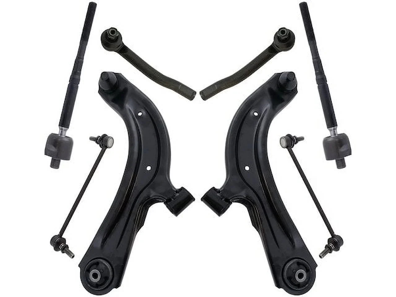 Front Control Arm Ball Joint Sizeway Bar Link Tie Rod Kit - 8 Piece - Compatible with 2013 - 2018 Nissan Sizeentra 2014 2015 2016 2017