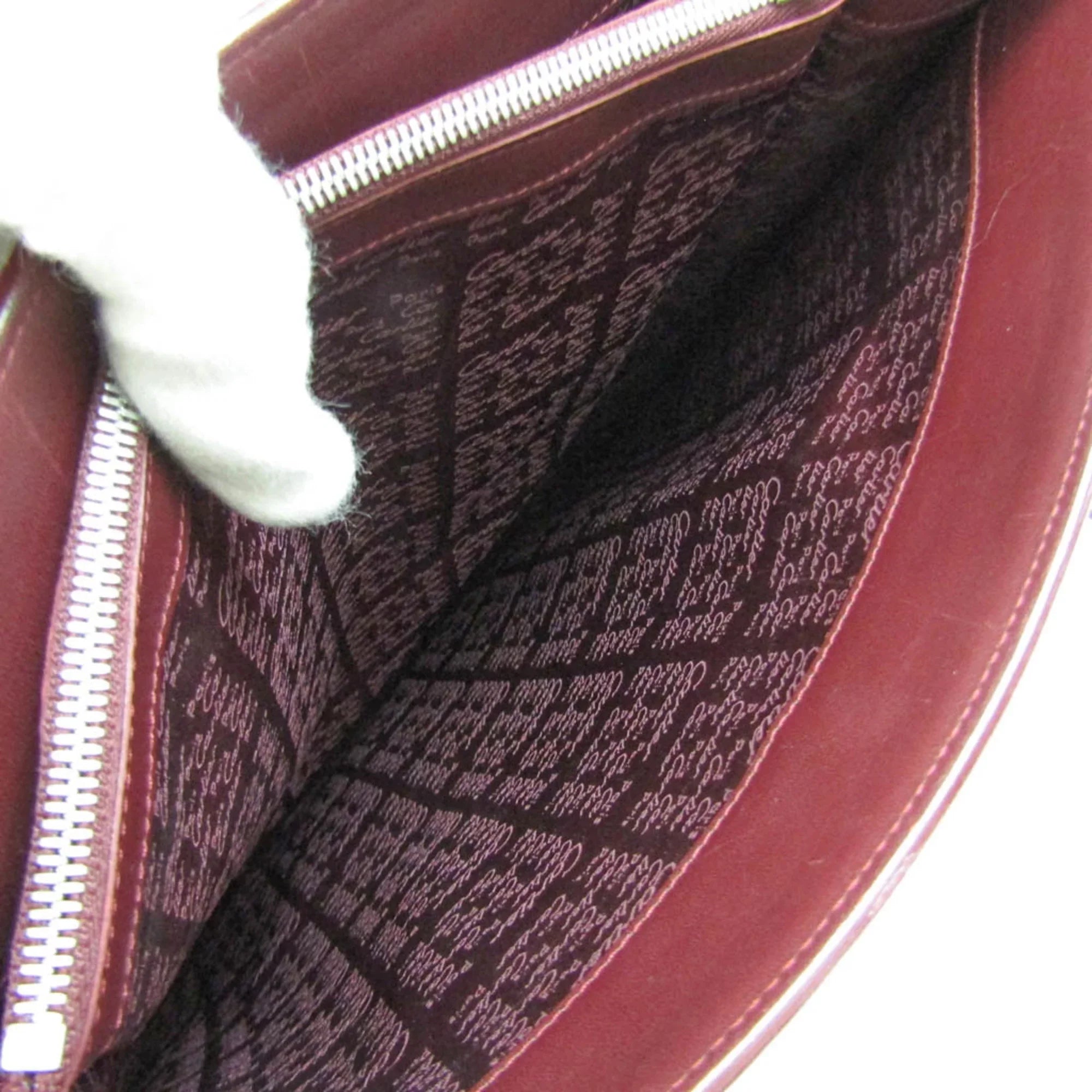 Pre-Owned Cartier Cabochon Women's Leather Tote Bag Bordeaux (Good)
