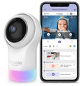 Hubble Connect Nursery Pal Glow, Wi-Fi Baby Monitor with Pan, Tilt, and Zoom Function