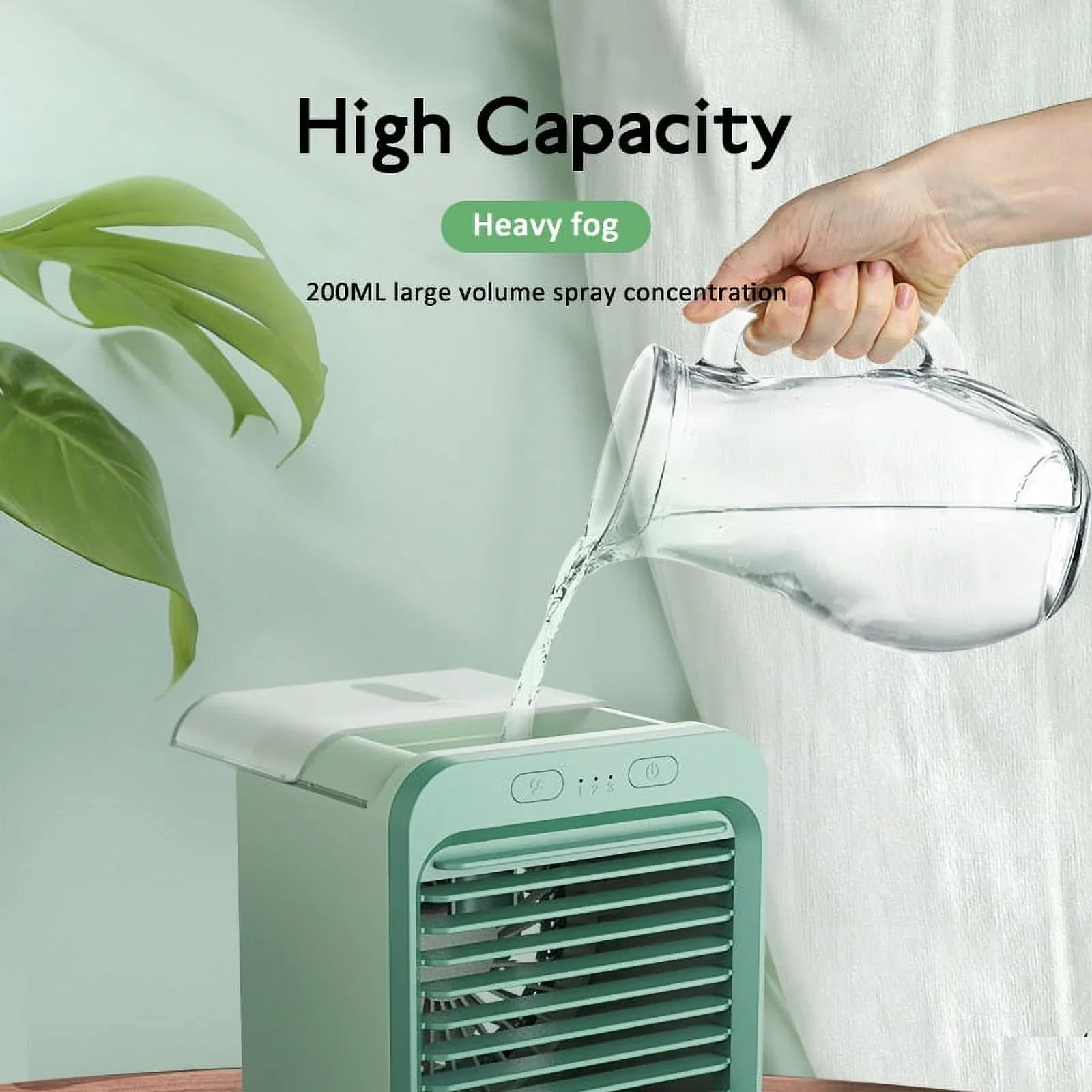 Mini air conditioner cooling artifact desktop refrigeration spray USizeB small fan student office cooler fan