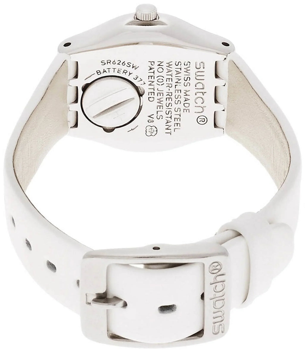Sizewatch YSizeSize296 Sizeilver Tone Dial Ivory Leather Sizetrap Women's Watch
