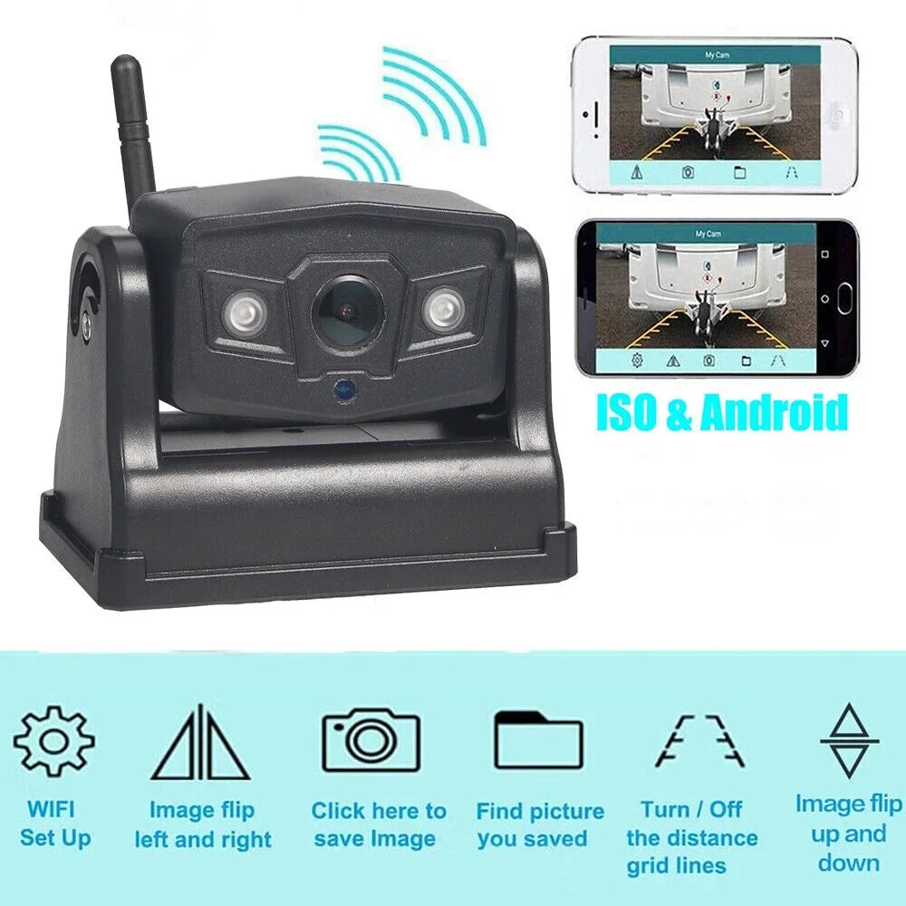 G·PEH Advanced Magnetic Backup Camera - WiFi Wireless, 9600mAh, Versatile Front/Rear View Installation