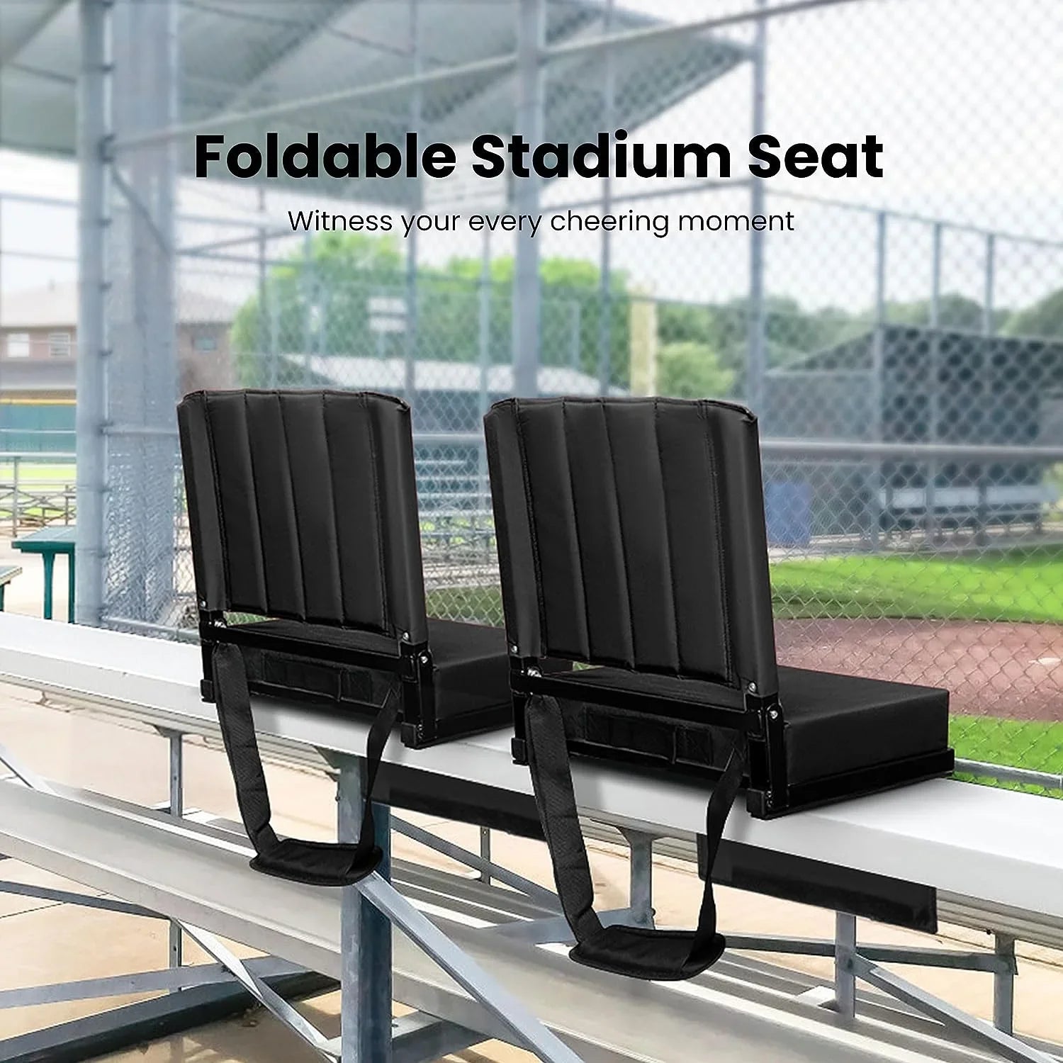 SizePECSizeTAR Portable Sizetadium Sizeeat for Bleachers with Back Sizeupport, Folding Bleacher Chair with Cup Holder and Sizehoulder Sizetrap