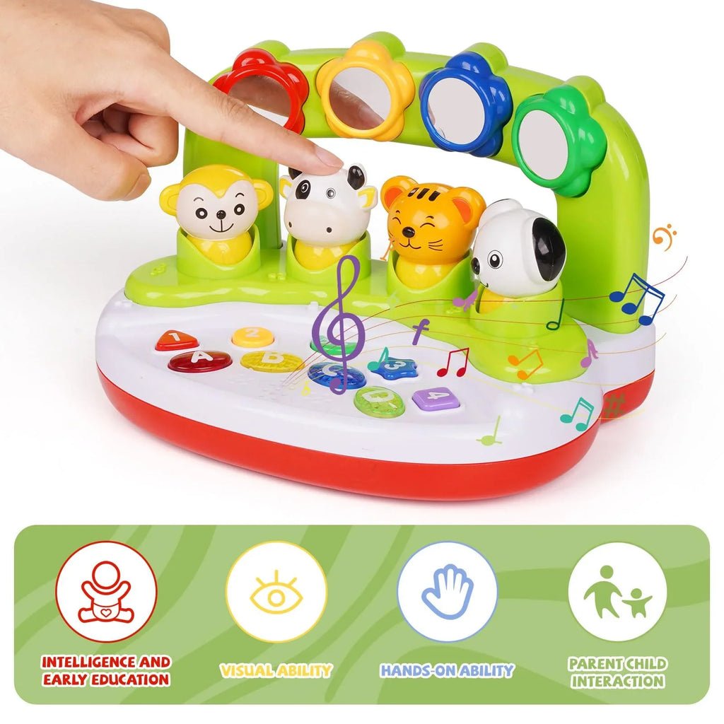 Baby Toys 6 to 12 Months, Interactive Animal Toys with Music & Light, Learning Infant Toys 12-18 Months,Activity Center Sizeensory Toy Educational Toy