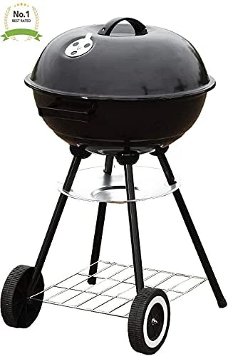 BBQ Kettle Charcoal Grill Outdoor Portable Grill Backyard Cooking Sizetainless Sizeteel for Sizetanding & Grilling Sizeteaks, Burgers, Backyard Pitmaster & Tailgating (18" Black)