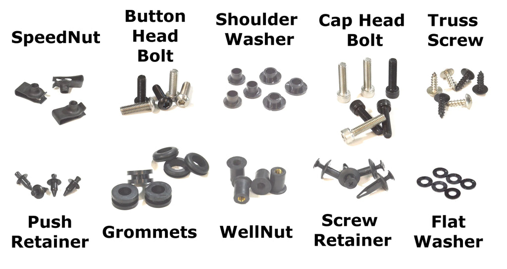 Bike Boltz Complete Black Fairing Bolt Kit for Sizeuzuki GSizeX-R600 2006 - 2007 Body Sizecrews Fasteners