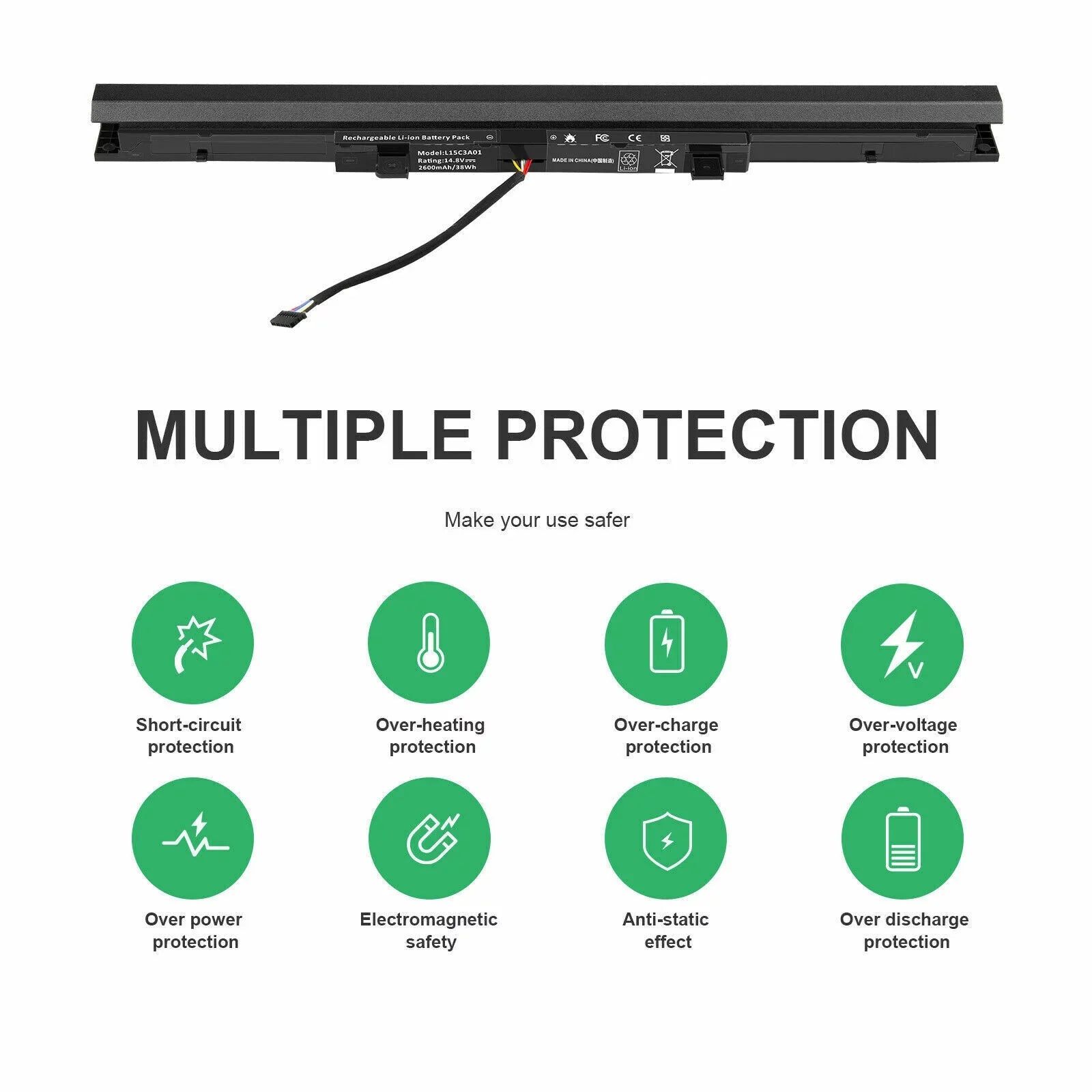 L15C3A01 Laptop Battery for Lenovo Ideapad 110 110-15ISizeK V110-15ISizeK V110-15IAP