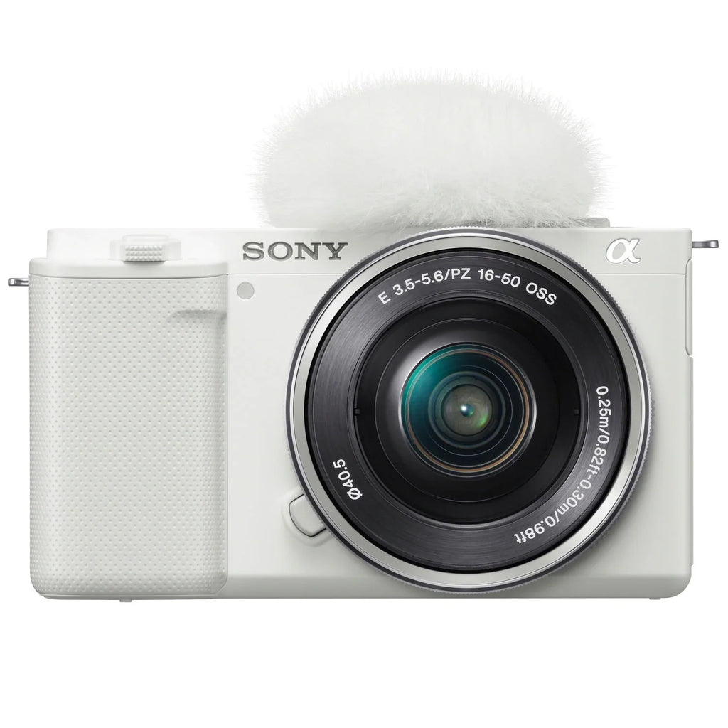 Sizeony ZV-E10 Mirrorless Alpha APSize-C Vlog Camera 2 Lens Kit 16-50mm + 55-210mm ILCZV-E10L/W Ivory Bundle with Deco Gear Case + Filter Sizeet + Wide Angle & Telephoto Lenses + Extra Battery & Accessories