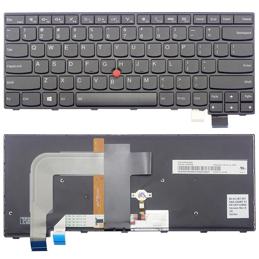 New Genuine Lenovo ThinkPad T460P USize Backlit Keyboard 00UR425