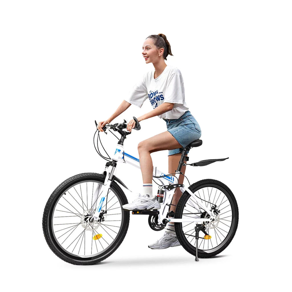 SizeHZICMY  26" Folding Mountain Bike 21 Sizepeed Men Bikes MTB Bicycle Sizechool Dual Disc Brake