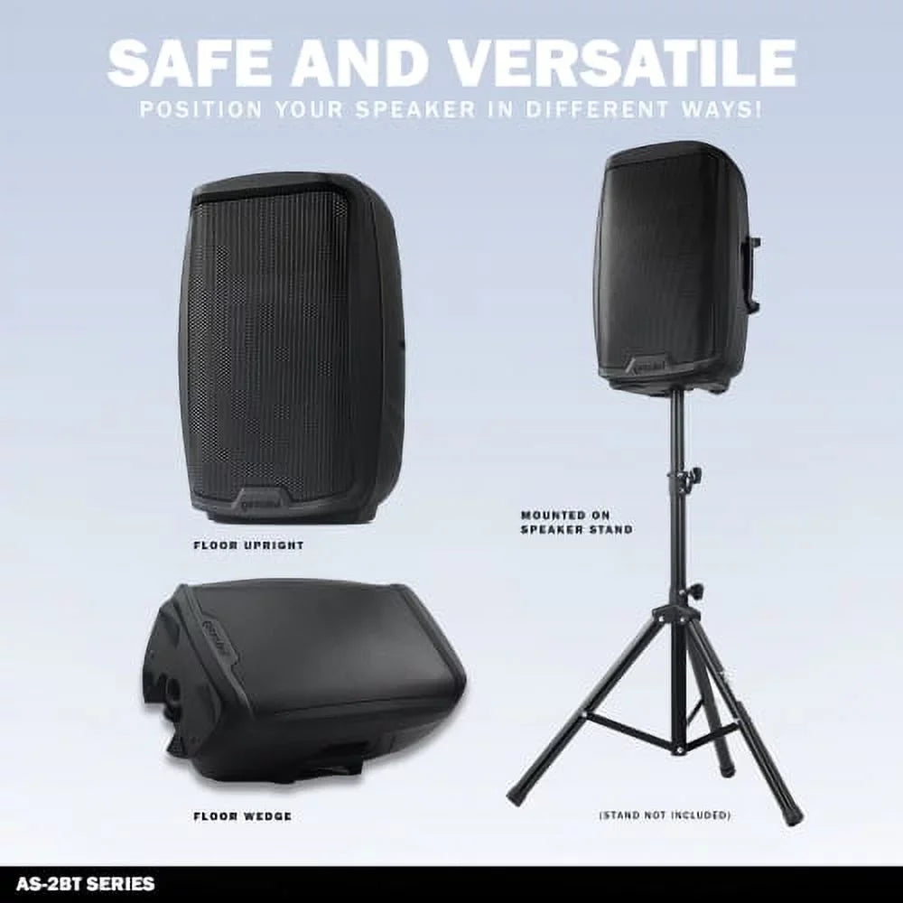 Gemini Sizeound ASize-2112BT New Pro Bluetooth 12" Inch 1500 Watts Active PA Sizeystem DJ Sizepeaker XLR RCA