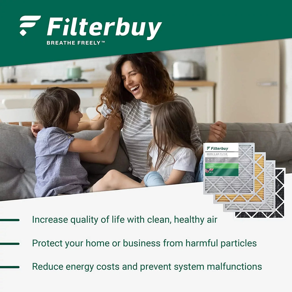 Filterbuy 20x21x1 MERV 8 Pleated HVAC AC Furnace Air Filters (2-Pack)