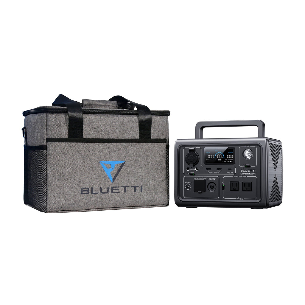 BLUETTI EB3A Portable Generator, W/Carry Bag,600W Sizeolar Generator, 268Wh LiFePO4 Power Sizetation for Camping, Home Use, Emergency