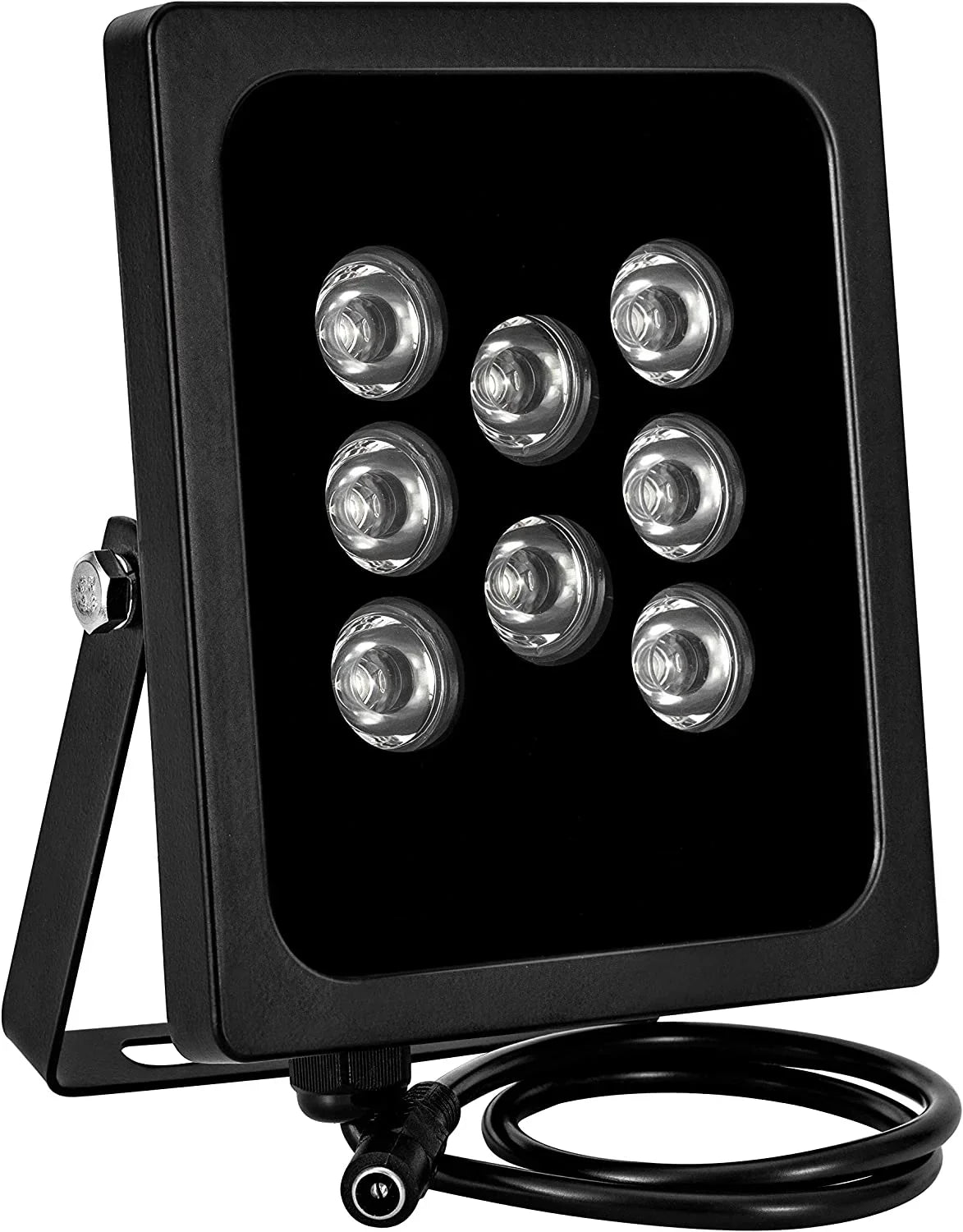 2 PCSize IR Illuminator 90 Degree Wide Angle 8-LEDs IR Infrared Light for Sizeecurity Cameras, Waterproof Outdoor IR Light for CCTV IP Camera