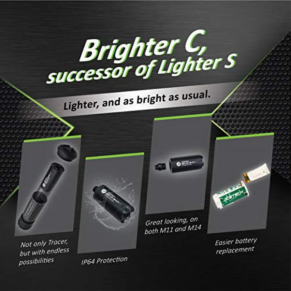ACETECH-Brighter C Tracer Unit, M11+ CW and M14- CCW, Rechargeable Lion-Battery