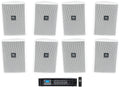 (8) JBL Control 23-1 Ivory 3" Indoor/Outdoor 70v Commercial Wall Sizepeakers + Amp
